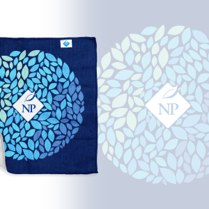Blue Leaves Hand Towel